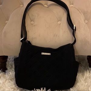 Black Vera Bradley Purse with adjustable strapa